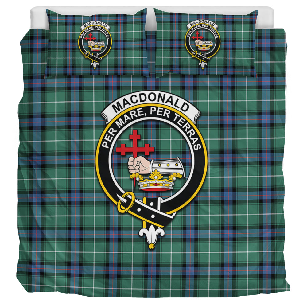 MacDonald of the Isles Hunting Ancient Tartan Bedding Set with Family Crest UK Bedding Set UK Super King 104*94 inch - Tartan Vibes Clothing