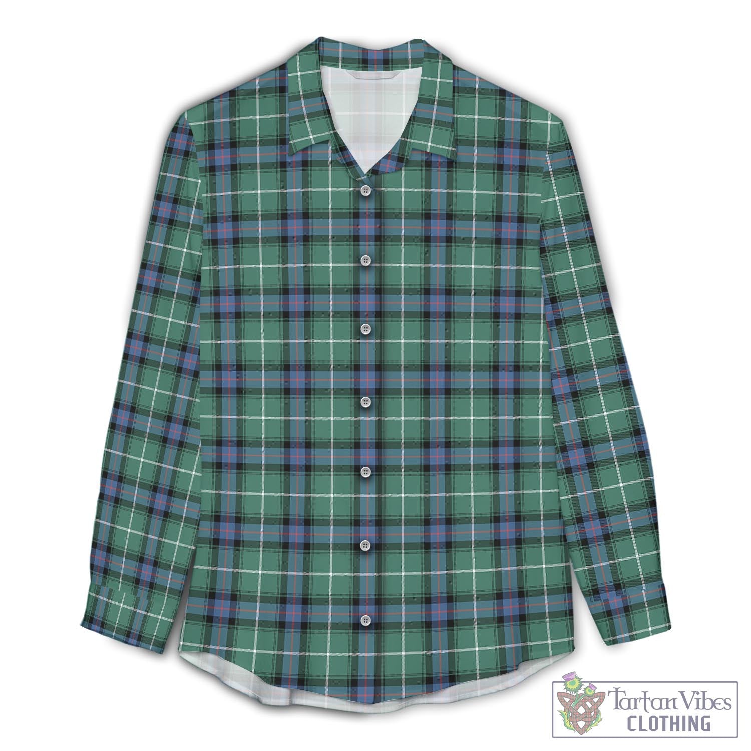 MacDonald of the Isles Hunting Ancient Tartan Womens Casual Shirt