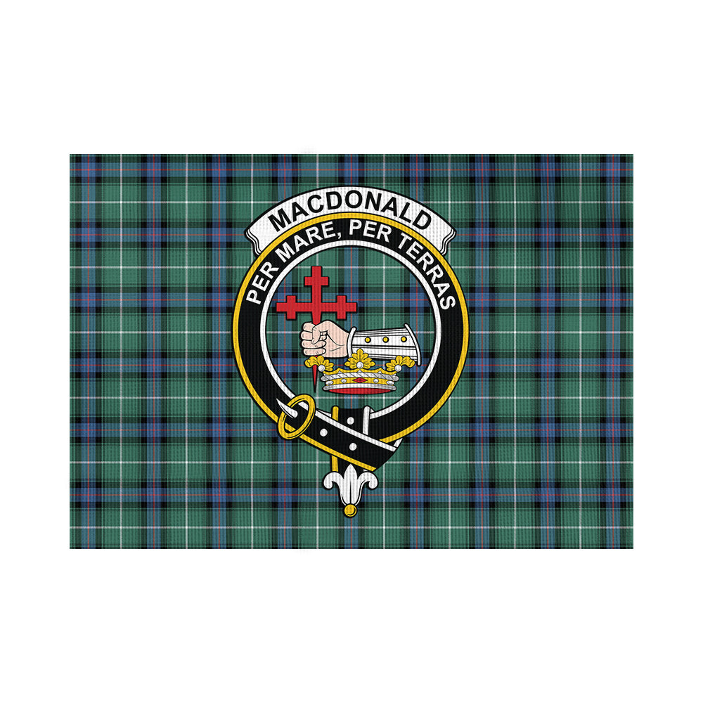 MacDonald of the Isles Hunting Ancient Tartan Flag with Family Crest - Tartan Vibes Clothing