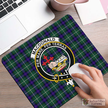 MacDonald of the Isles Hunting Modern Tartan Mouse Pad with Family Crest