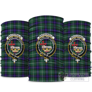 MacDonald of the Isles Hunting Modern Tartan Neck Gaiters, Tartan Bandanas, Tartan Head Band with Family Crest