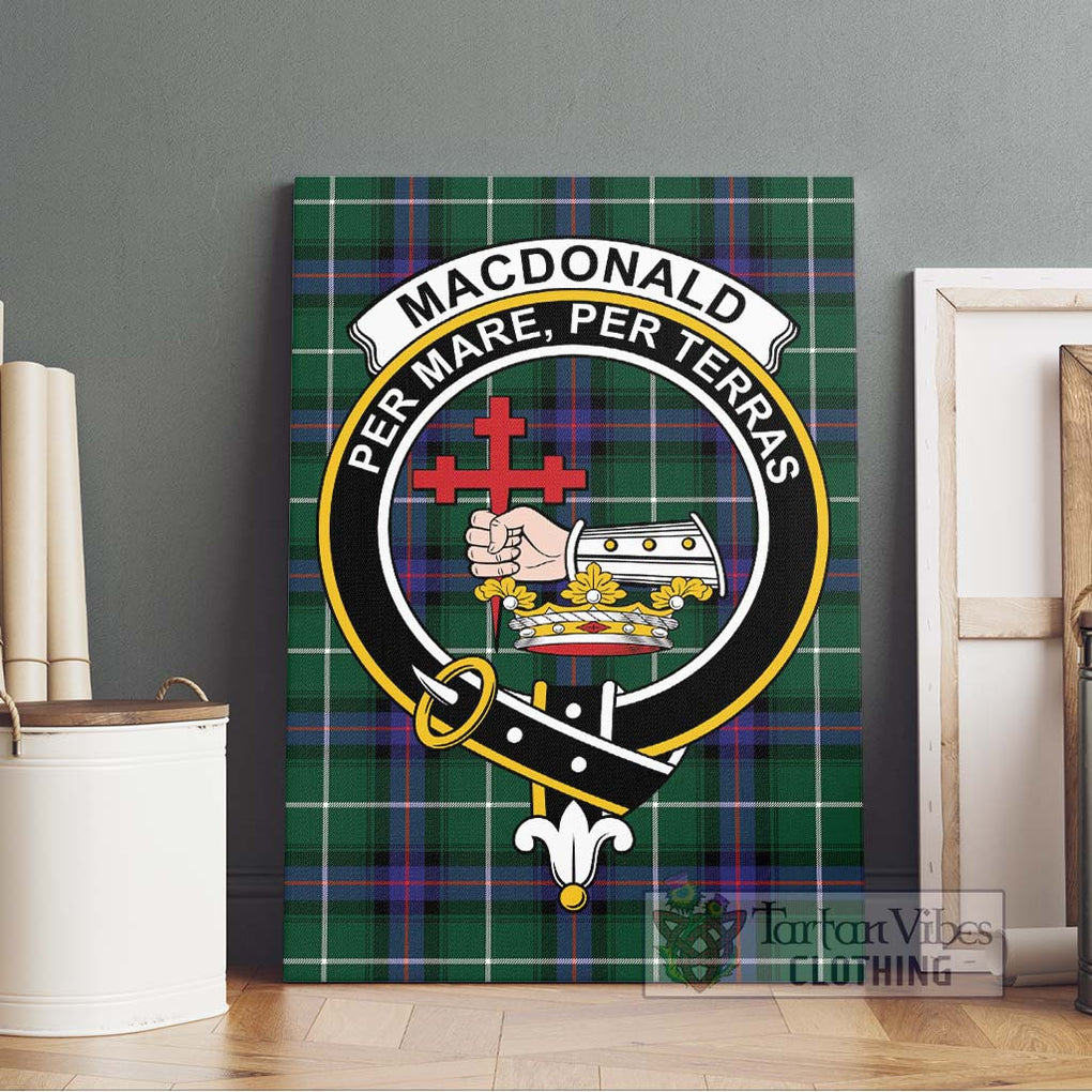 MacDonald of the Isles Hunting Modern Tartan Canvas Print Wall Art with Family Crest Without Frame - Tartan Vibes Clothing