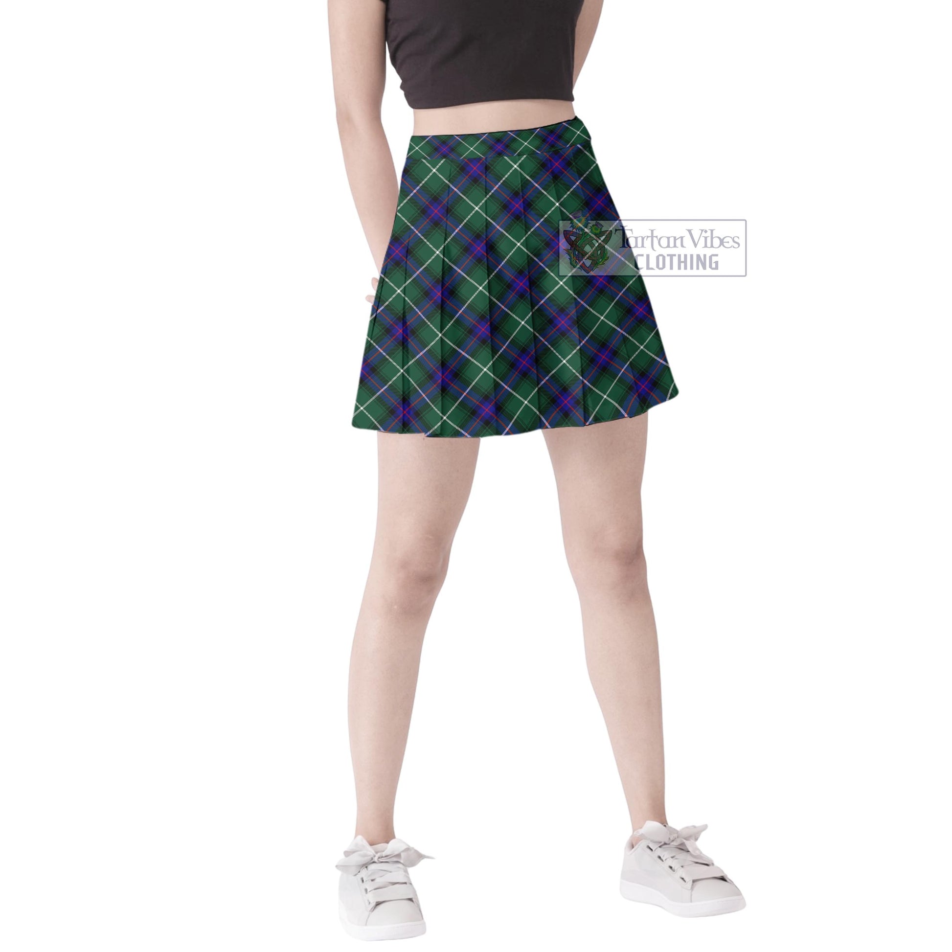 Tartan Vibes Clothing MacDonald of the Isles Hunting Modern Tartan Women's Plated Mini Skirt