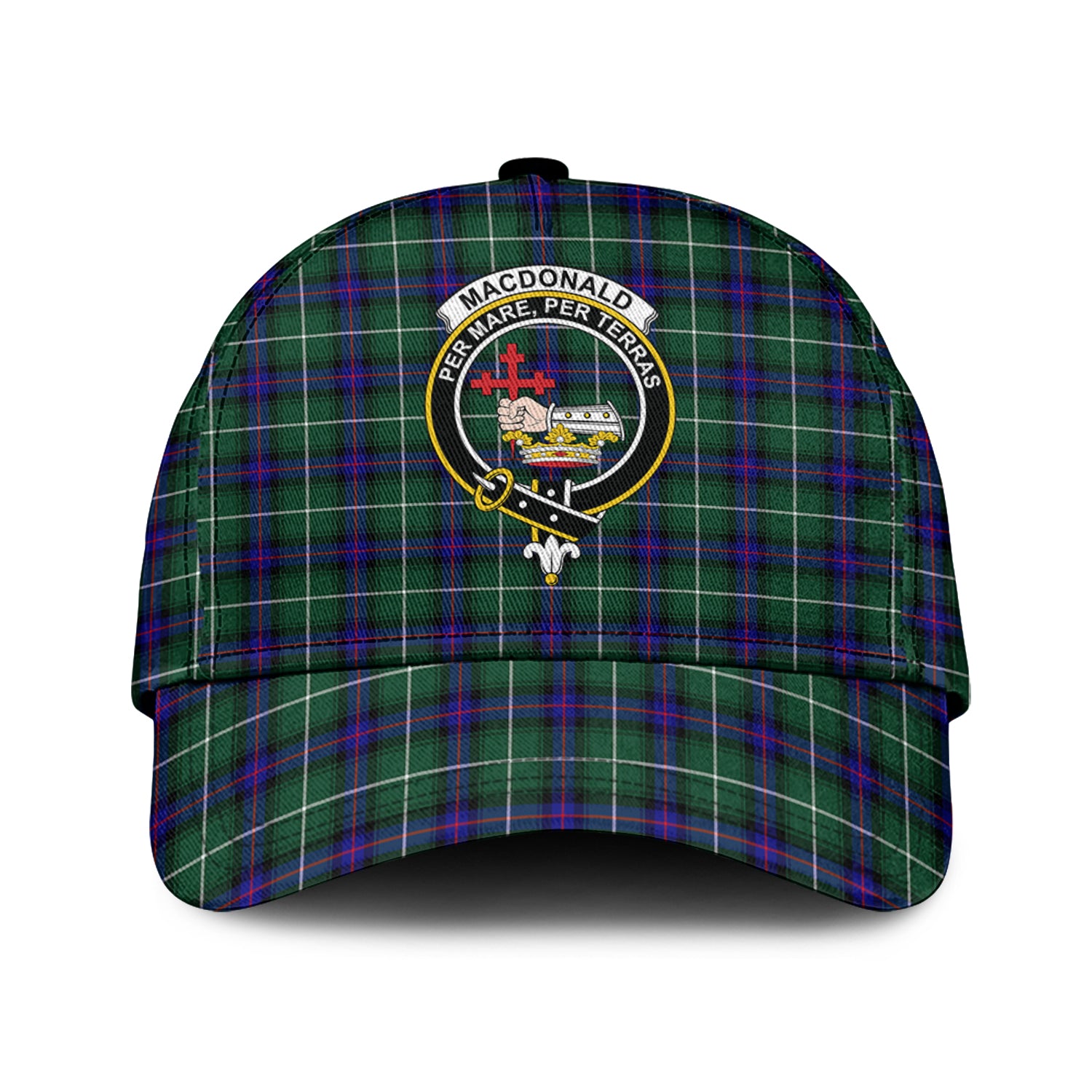 MacDonald of the Isles Hunting Modern Tartan Classic Cap with Family Crest Classic Cap Universal Fit - Tartan Vibes Clothing