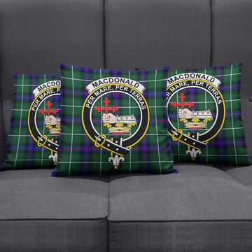 MacDonald of the Isles Hunting Modern Tartan Pillow Cover with Family Crest