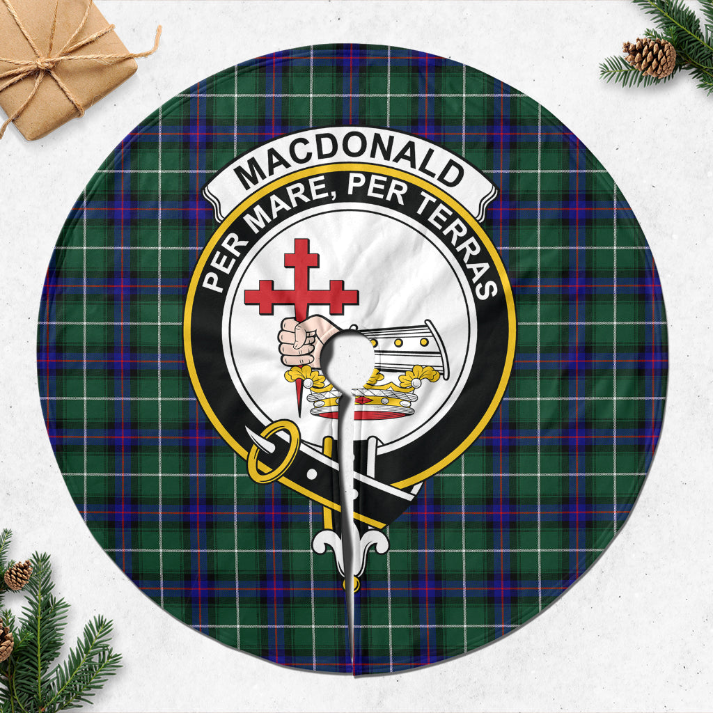 MacDonald of the Isles Hunting Modern Tartan Christmas Tree Skirt with Family Crest - Tartanvibesclothing