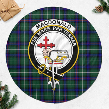 MacDonald of the Isles Hunting Modern Tartan Christmas Tree Skirt with Family Crest