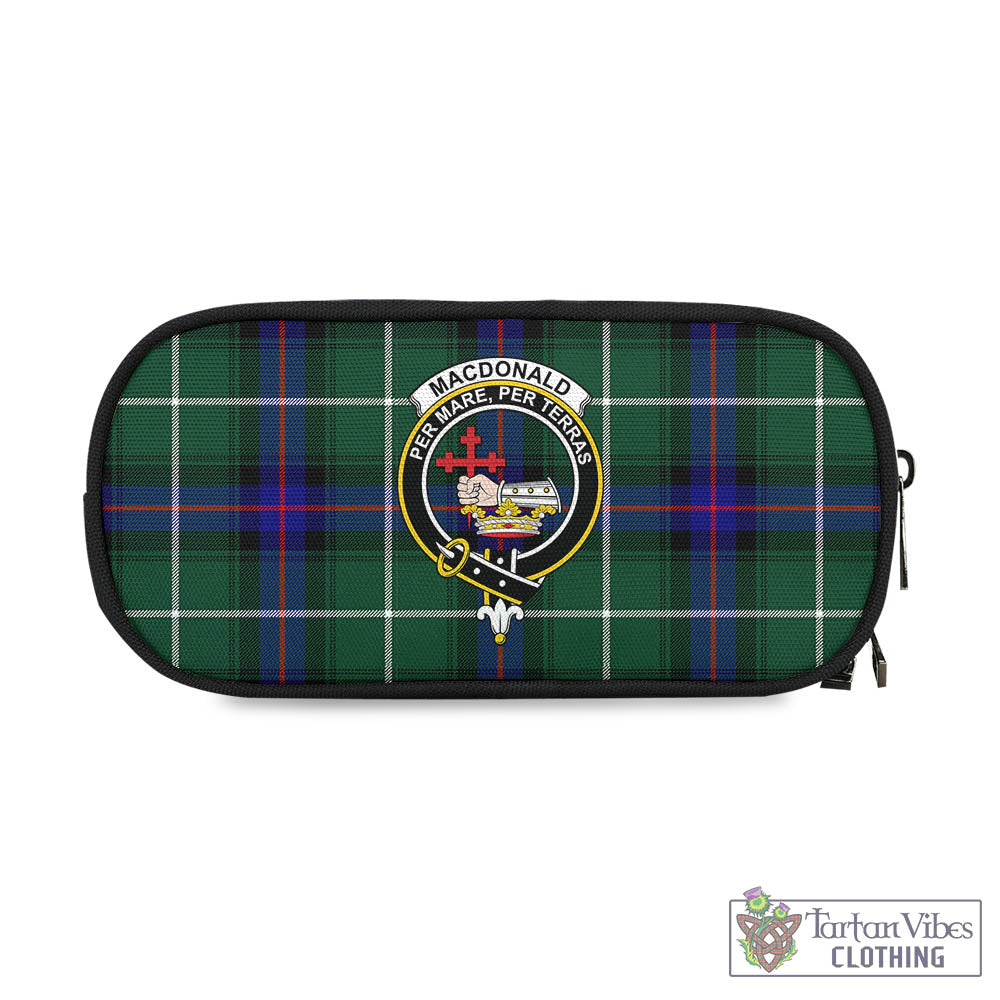 Tartan Vibes Clothing MacDonald of the Isles Hunting Modern Tartan Pen and Pencil Case with Family Crest