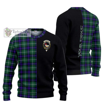 MacDonald of the Isles Hunting Modern Tartan Ugly Sweater with Family Crest and Half Of Me Style