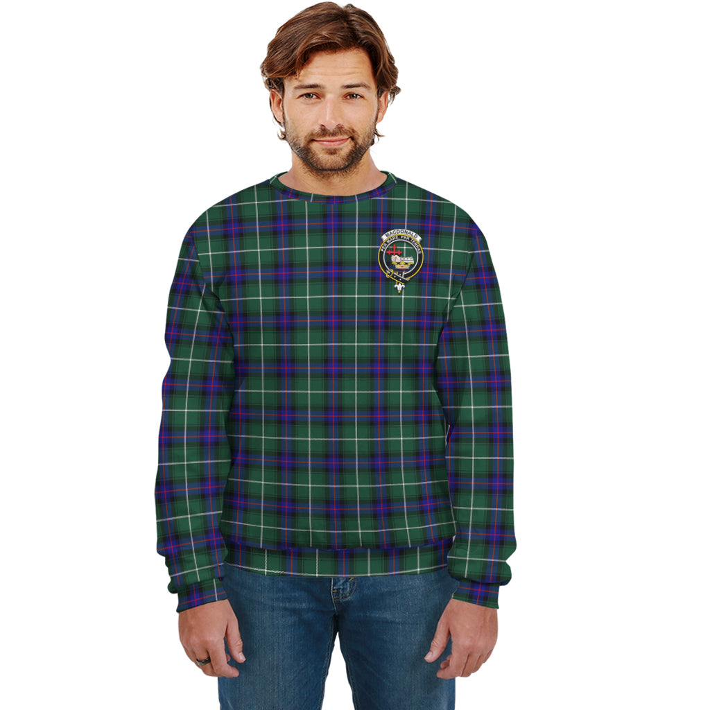 MacDonald of the Isles Hunting Modern Tartan Sweatshirt with Family Crest Unisex - Tartan Vibes Clothing