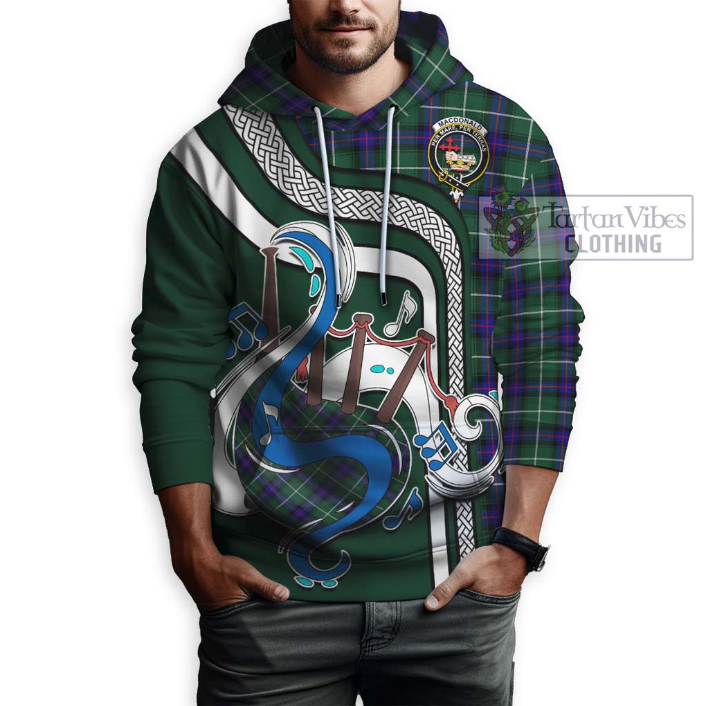 MacDonald of the Isles Hunting Modern Tartan Hoodie with Epic Bagpipe Style Zip Hoodie - Tartanvibesclothing Shop