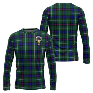 MacDonald of the Isles Hunting Modern Tartan Long Sleeve T-Shirt with Family Crest