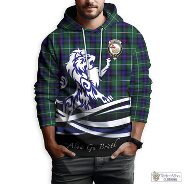 MacDonald of the Isles Hunting Modern Tartan Hoodie with Alba Gu Brath Regal Lion Emblem