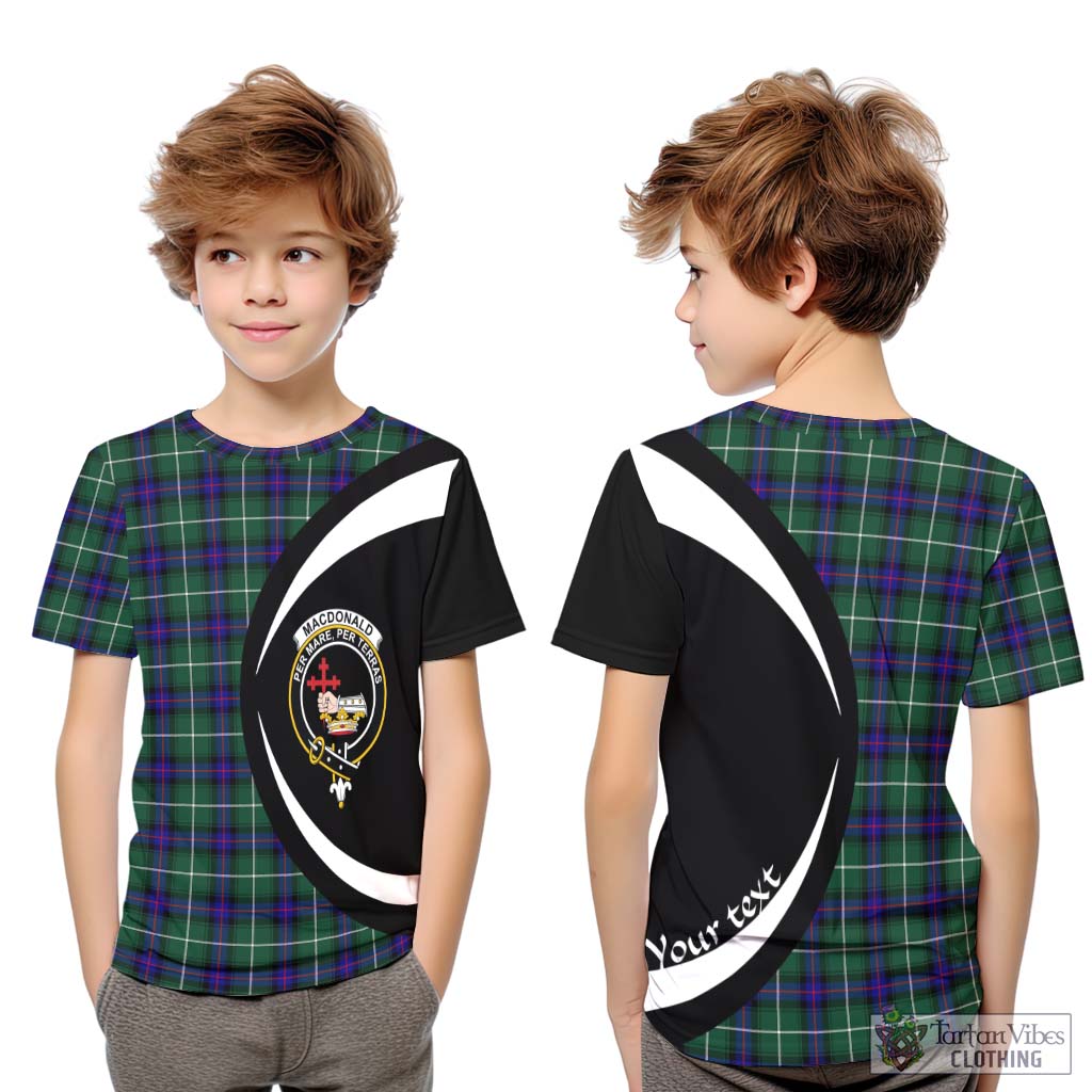 MacDonald of the Isles Hunting Modern Tartan Kid T-Shirt with Family Crest Circle Style Youth XL Size14 - Tartan Vibes Clothing