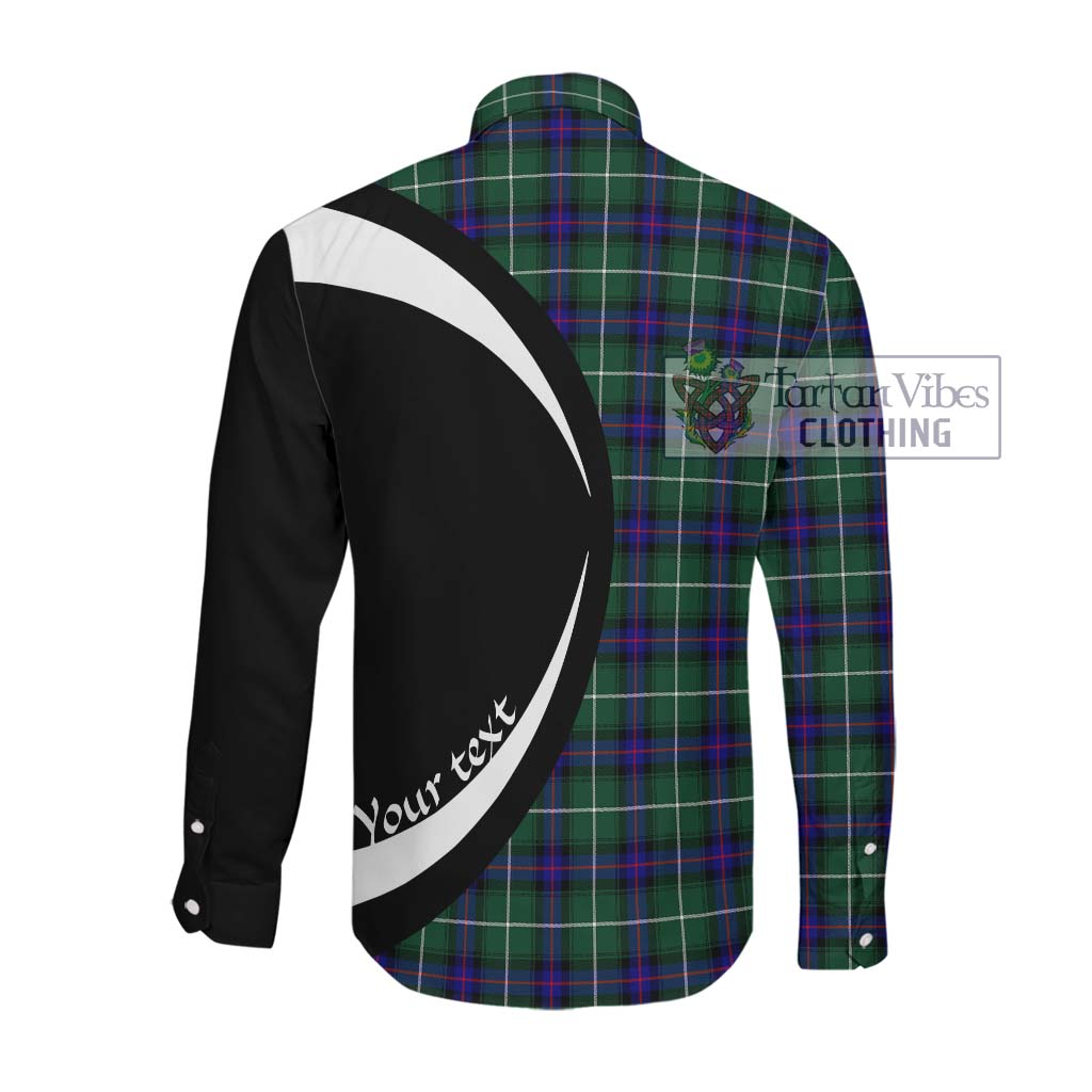 MacDonald of the Isles Hunting Modern Tartan Long Sleeve Button Up with Family Crest Circle Style Men's Shirt - Tartan Vibes Clothing