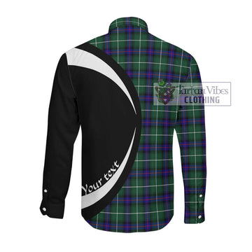 MacDonald of the Isles Hunting Modern Tartan Long Sleeve Button Up with Family Crest Circle Style