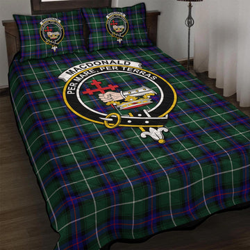 MacDonald of the Isles Hunting Modern Tartan Quilt Bed Set with Family Crest