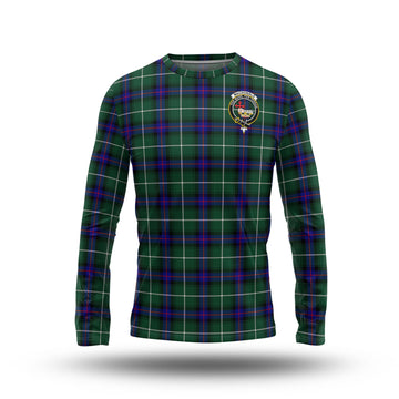 MacDonald of the Isles Hunting Modern Tartan Long Sleeve T-Shirt with Family Crest