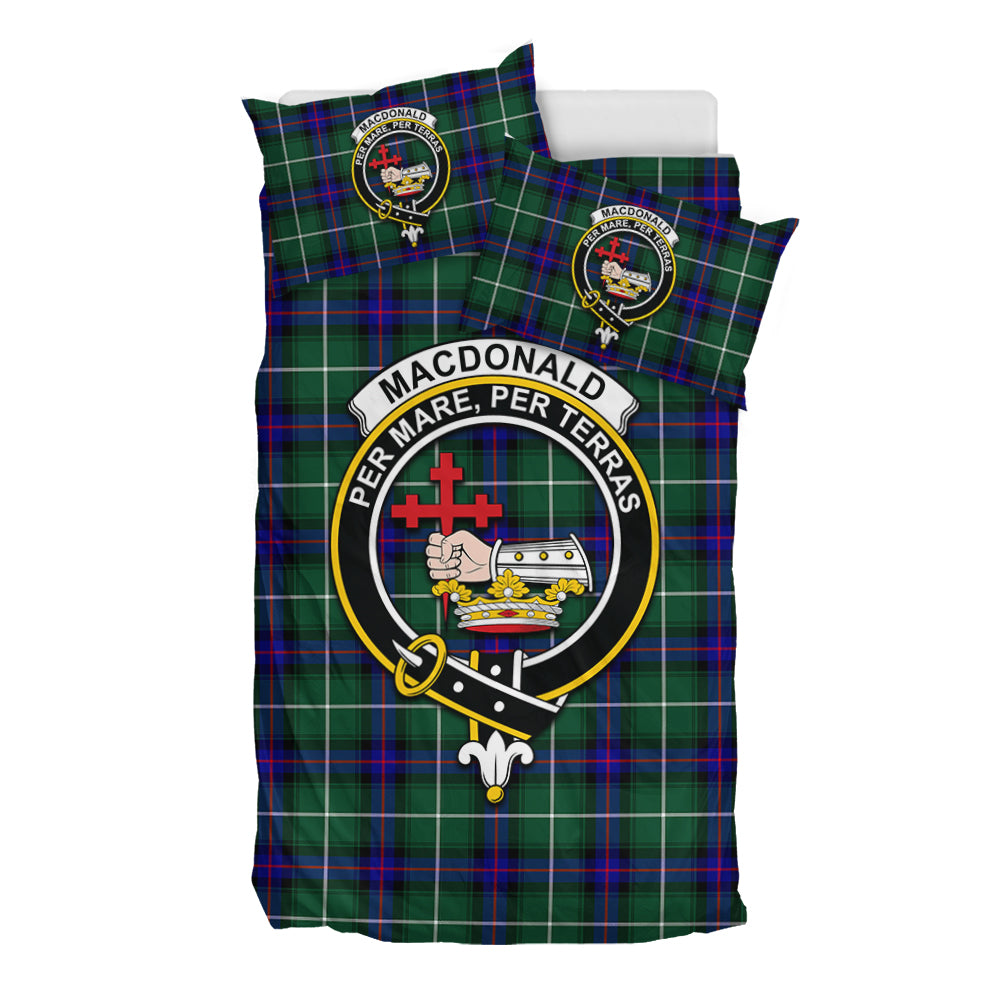 MacDonald of the Isles Hunting Modern Tartan Bedding Set with Family Crest - Tartan Vibes Clothing