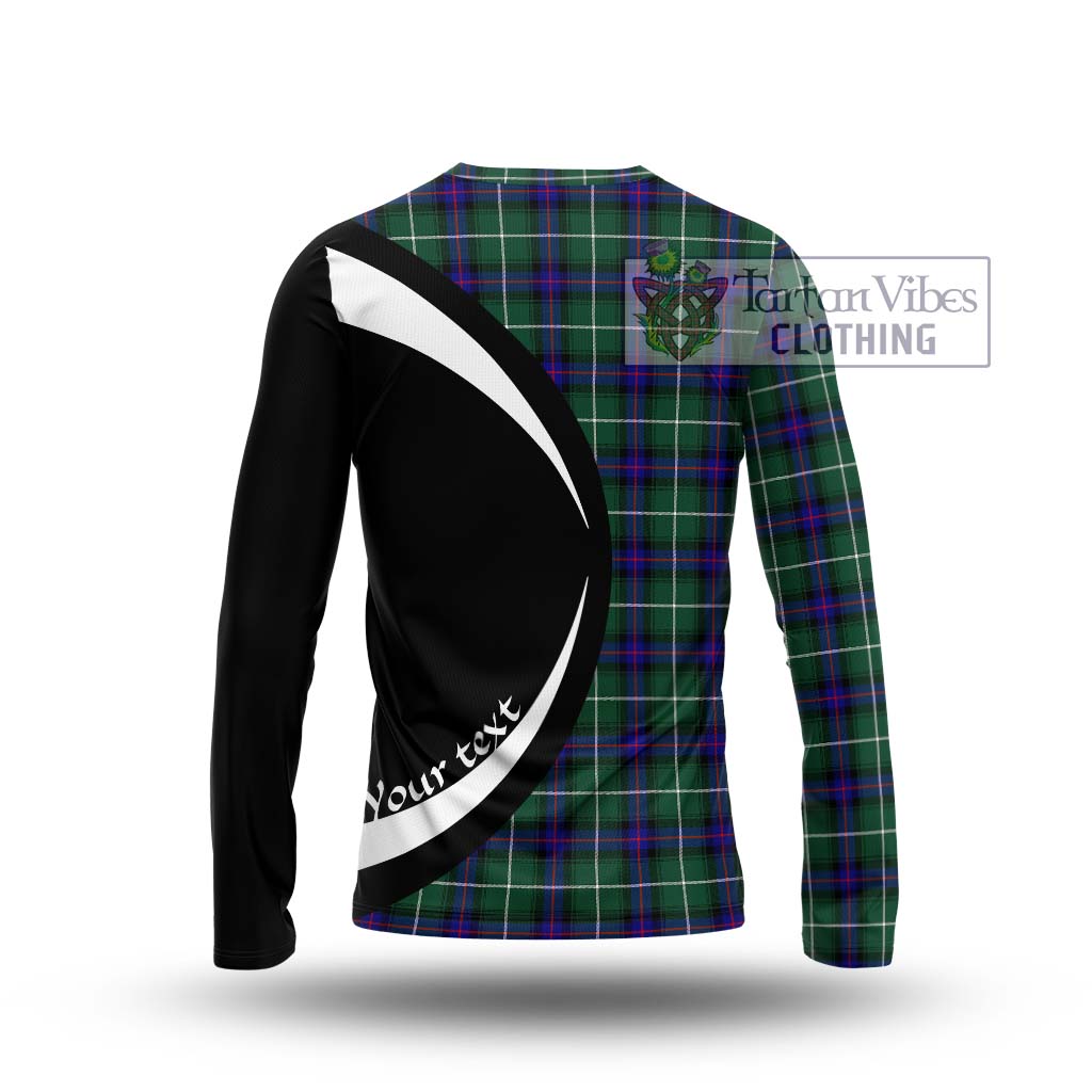 MacDonald of the Isles Hunting Modern Tartan Long Sleeve T-Shirt with Family Crest Circle Style - Tartan Vibes Clothing