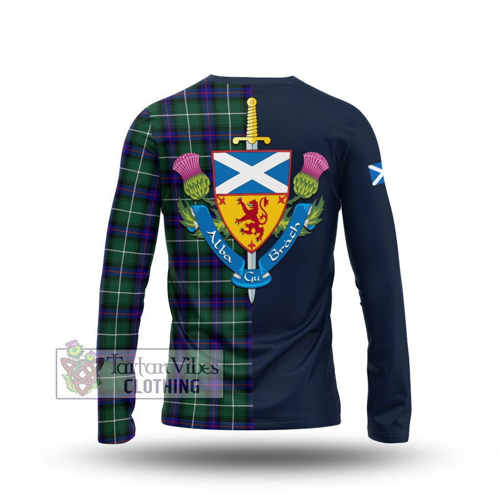 Tartan Vibes Clothing MacDonald of the Isles Hunting Modern Tartan Long Sleeve T-Shirt with Scottish Lion Royal Arm Half Style