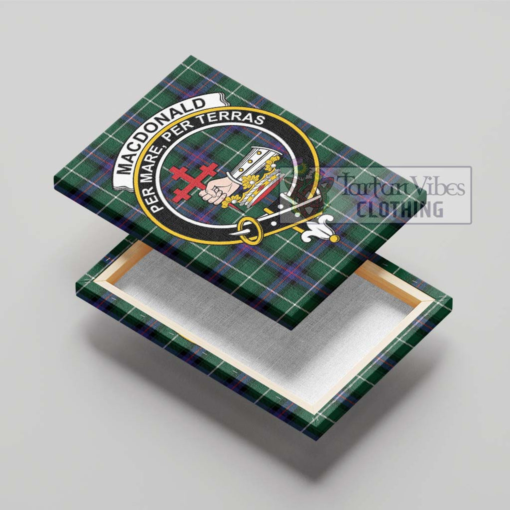 MacDonald of the Isles Hunting Modern Tartan Canvas Print Wall Art with Family Crest - Tartan Vibes Clothing