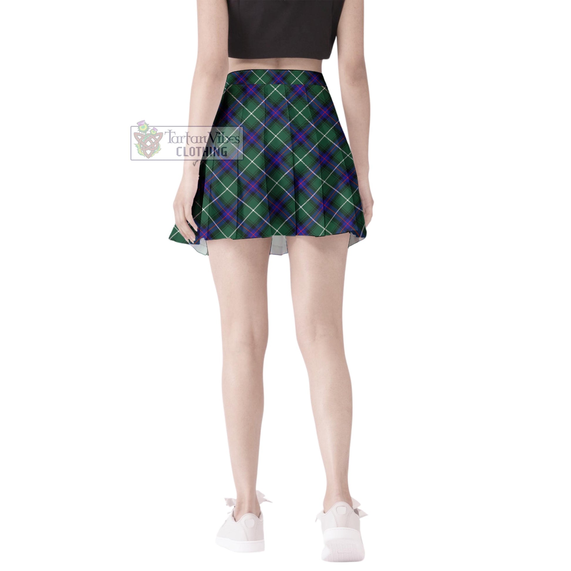 Tartan Vibes Clothing MacDonald of the Isles Hunting Modern Tartan Women's Plated Mini Skirt