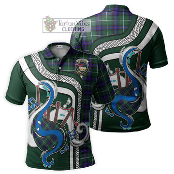 MacDonald of the Isles Hunting Modern Tartan Polo Shirt with Epic Bagpipe Style