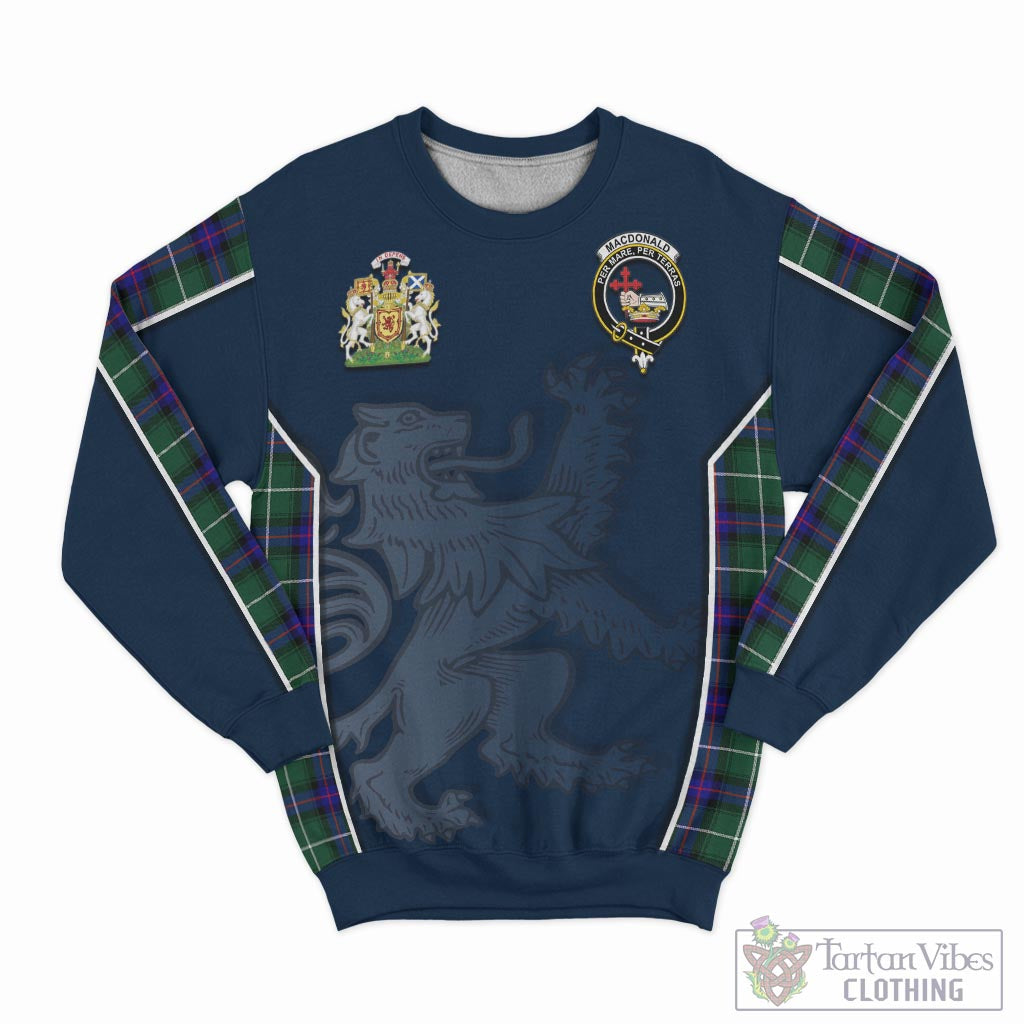 Tartan Vibes Clothing MacDonald of the Isles Hunting Modern Tartan Sweater with Family Crest and Lion Rampant Vibes Sport Style