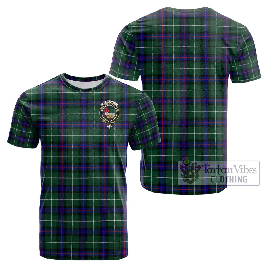 MacDonald of the Isles Hunting Modern Tartan Cotton T-Shirt with Family Crest Kid's Shirt - Tartanvibesclothing Shop