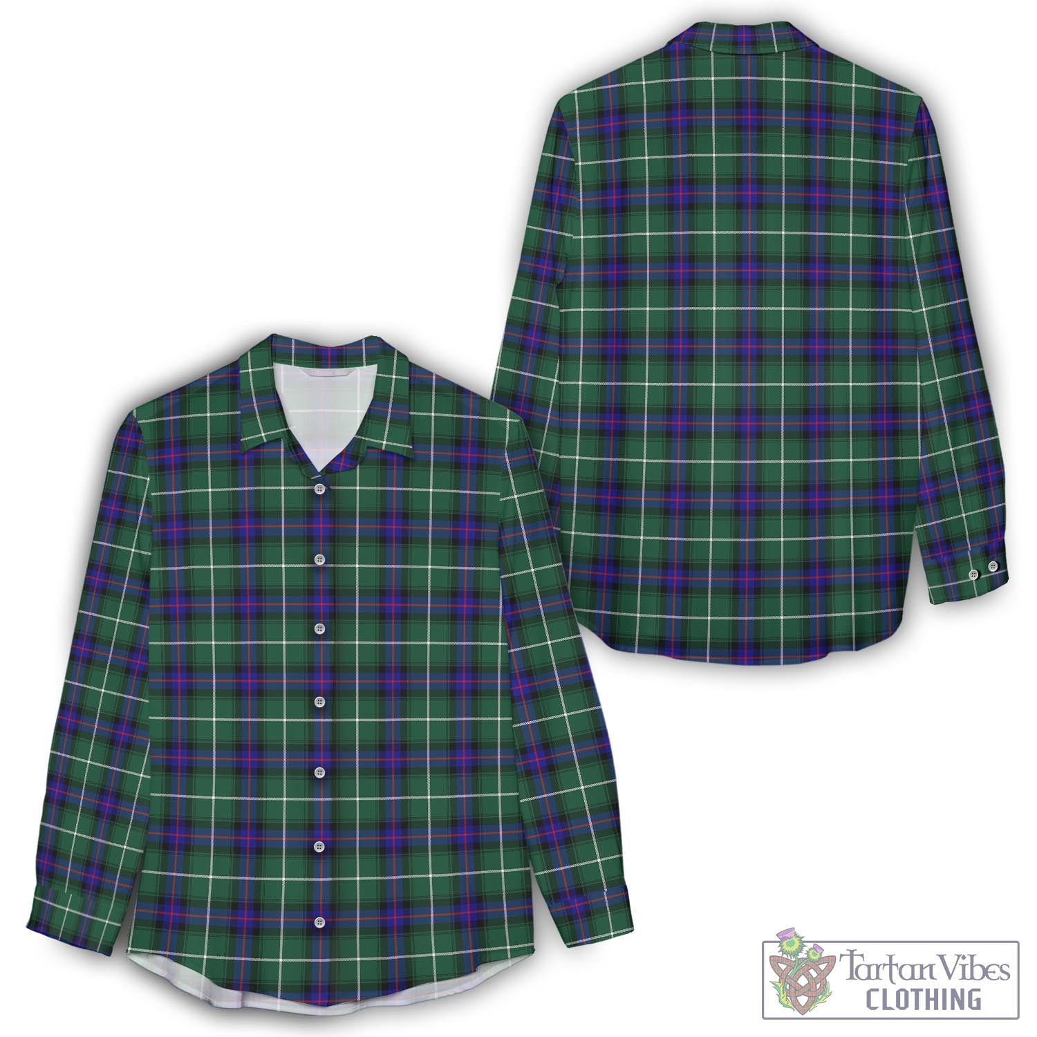 MacDonald of the Isles Hunting Modern Tartan Womens Casual Shirt