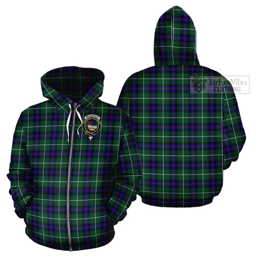 MacDonald of the Isles Hunting Modern Tartan Cotton Hoodie with Family Crest Zip Hoodie - Tartan Vibes Clothing