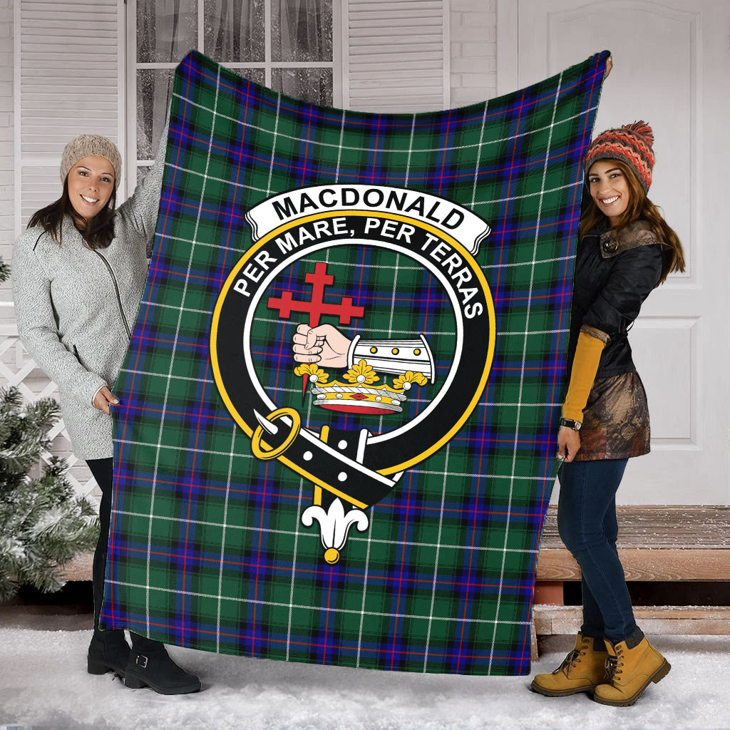 macdonald-of-the-isles-hunting-modern-tartab-blanket-with-family-crest