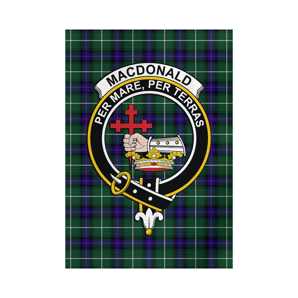 MacDonald of the Isles Hunting Modern Tartan Flag with Family Crest - Tartan Vibes Clothing