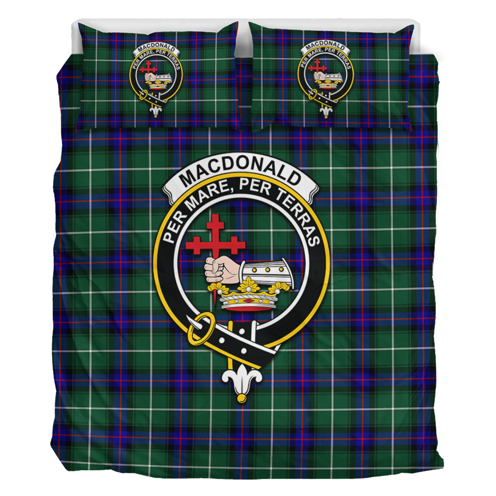 MacDonald of the Isles Hunting Modern Tartan Bedding Set with Family Crest - Tartan Vibes Clothing