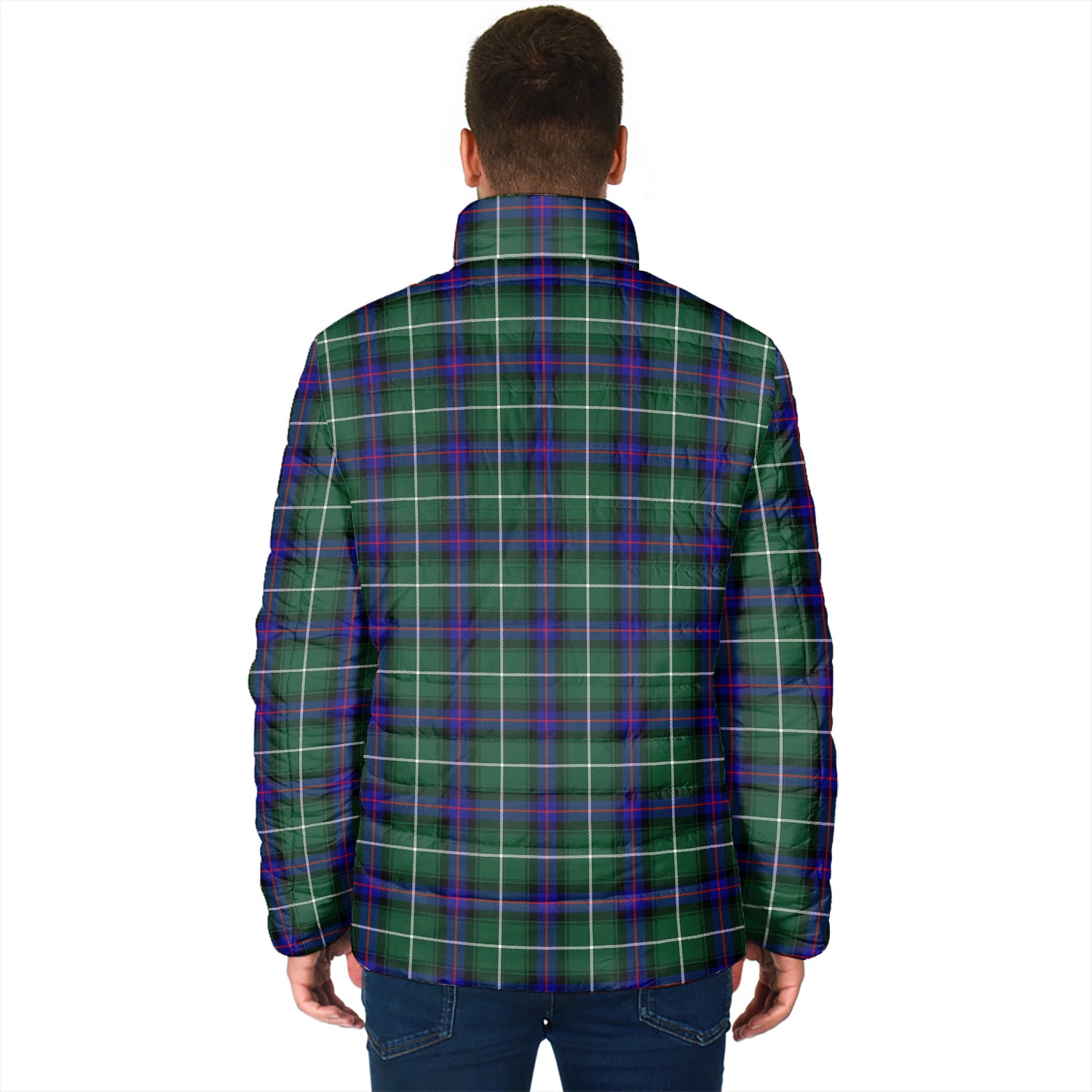 MacDonald of the Isles Hunting Modern Tartan Padded Jacket with Family Crest - Tartan Vibes Clothing