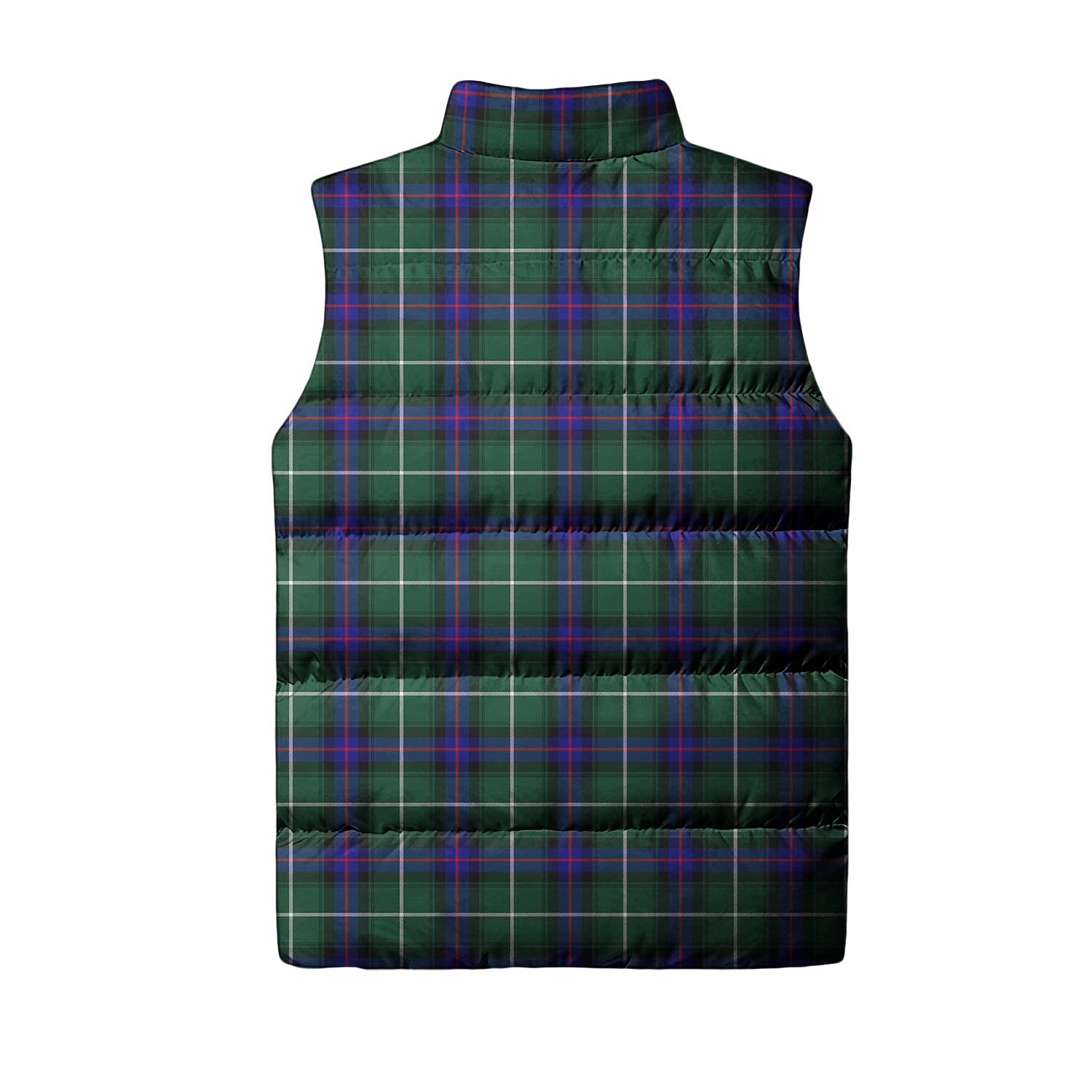 MacDonald of the Isles Hunting Modern Tartan Sleeveless Puffer Jacket with Family Crest - Tartanvibesclothing