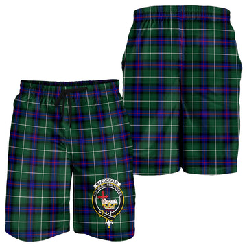 MacDonald of the Isles Hunting Modern Tartan Mens Shorts with Family Crest