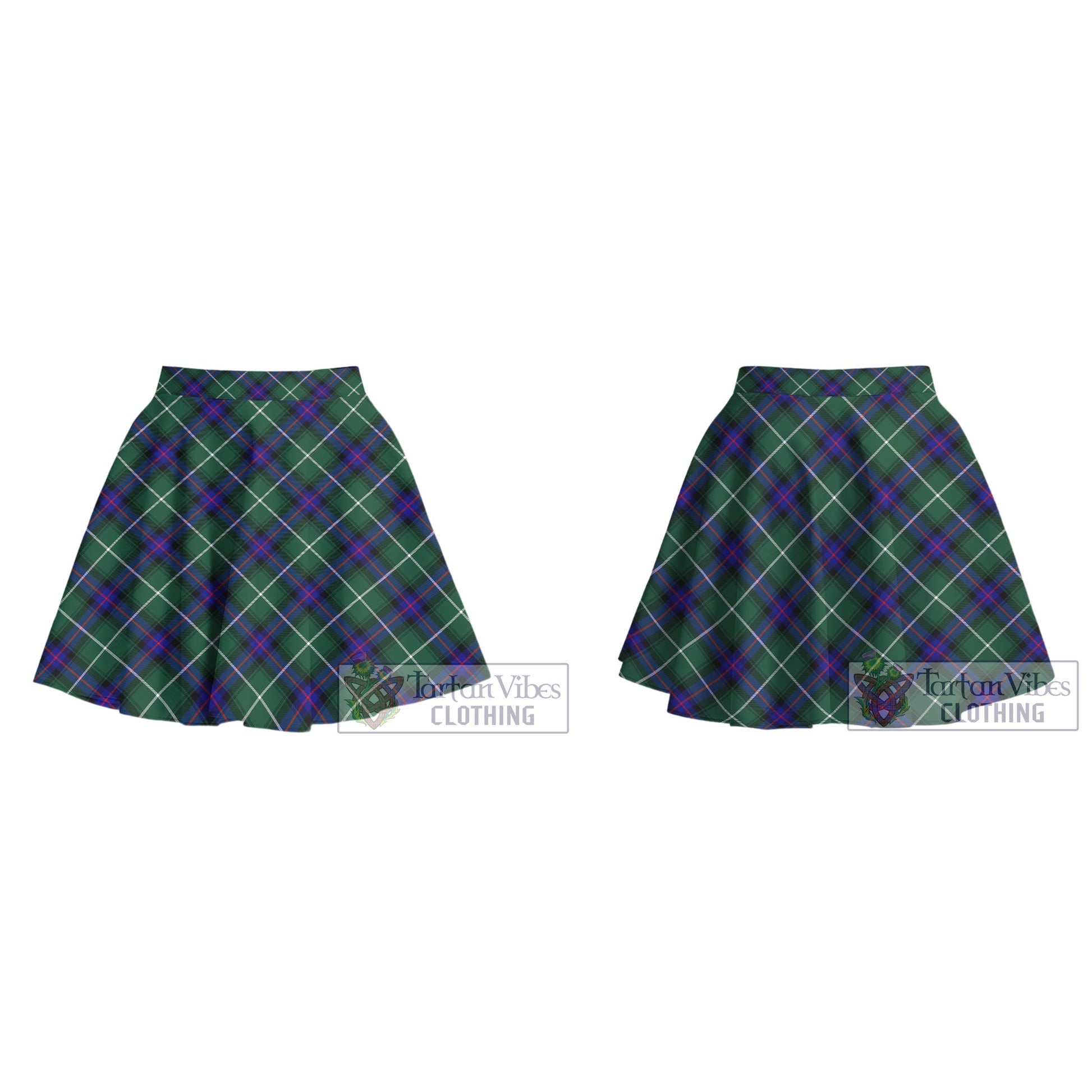 Tartan Vibes Clothing MacDonald of the Isles Hunting Modern Tartan Women's Plated Mini Skirt