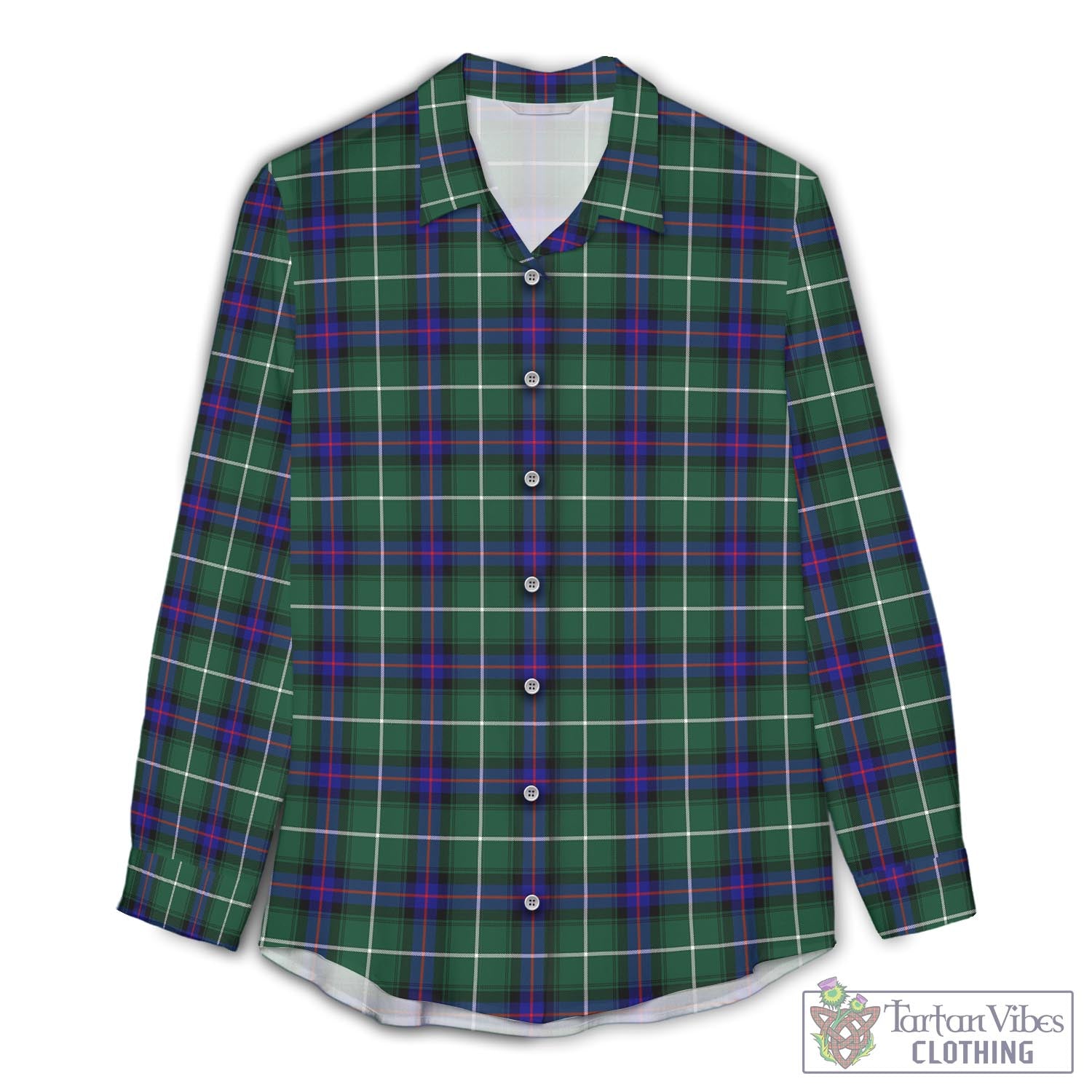 MacDonald of the Isles Hunting Modern Tartan Womens Casual Shirt