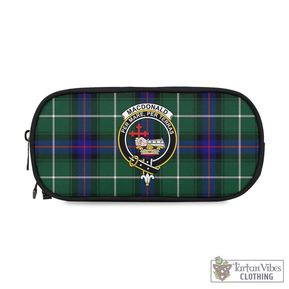 Tartan Vibes Clothing MacDonald of the Isles Hunting Modern Tartan Pen and Pencil Case with Family Crest