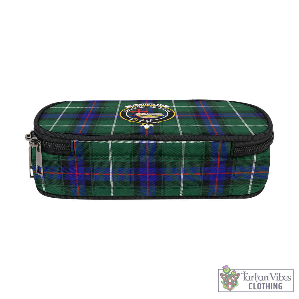 Tartan Vibes Clothing MacDonald of the Isles Hunting Modern Tartan Pen and Pencil Case with Family Crest