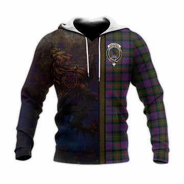 MacDonell (McDonell) Tartan Family Crest Knitted Hoodie Alba Gu Brath Be Brave Lion Ancient Style Unisex Knitted Pullover Hoodie - Tartan Vibes Clothing