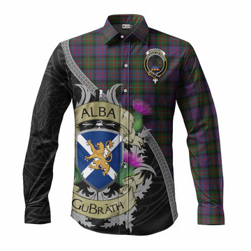MacDonell (McDonell) Tartan Family Crest Long Sleeve Button Shirt Lion Rampant Royal Thistle Shield Celtic Inspired Men's Shirt S - Tartan Vibes Clothing