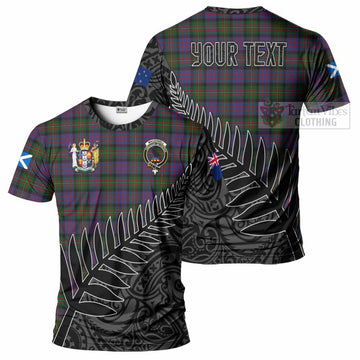 MacDonell (McDonell) Crest Tartan T-Shirt with New Zealand Silver Fern Half Style