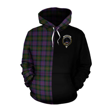 MacDonell (McDonell) Tartan Cotton Hoodie with Family Crest and Half Of Me Style