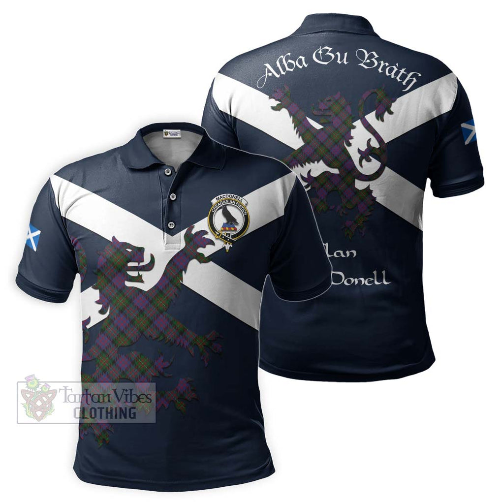 Tartan Vibes Clothing MacDonell (McDonell) Tartan Lion Rampant Polo Shirt – Proudly Display Your Heritage with Alba Gu Brath and Clan Name