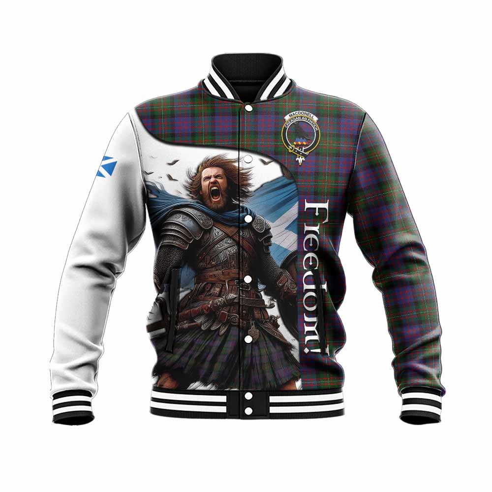 Tartan Vibes Clothing MacDonell (McDonell) Crest Tartan Baseball Jacket Inspired by the Freedom of Scottish Warrior