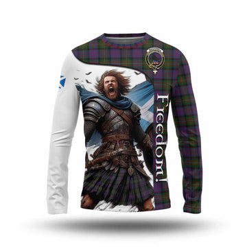 MacDonell (McDonell) Crest Tartan Long Sleeve T-Shirt Inspired by the Freedom of Scottish Warrior