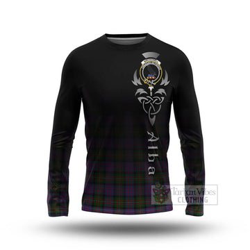 MacDonell (McDonell) Tartan Long Sleeve T-Shirt Featuring Alba Gu Brath Family Crest Celtic Inspired